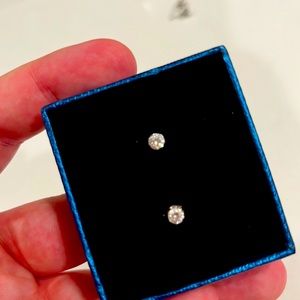CZ earrings sterling silver